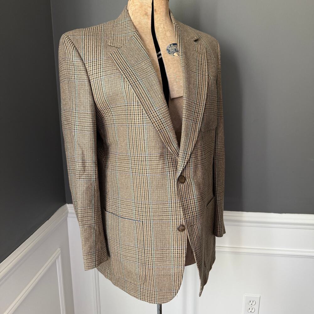 Nordstrom Classics Glen Plaid Wool Sport Coat Oversized Women’s L Men’s 43R